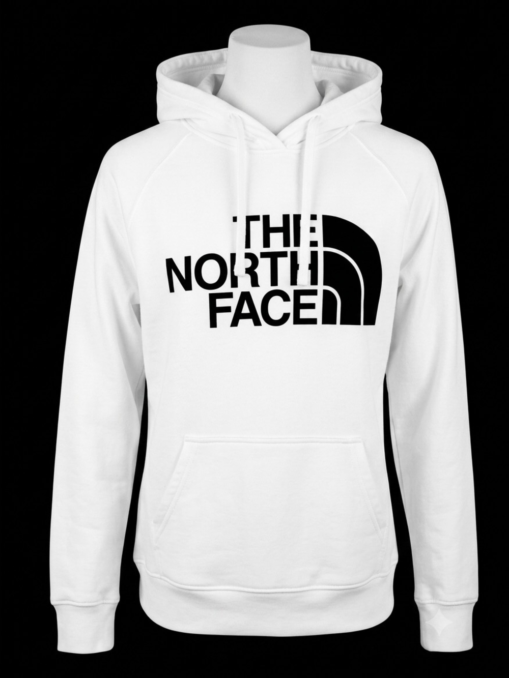 The North Face White Hoodie with Black Logo